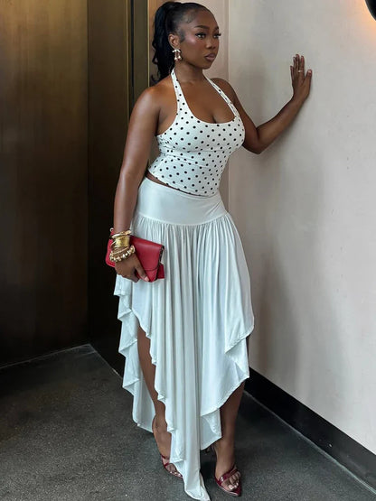 Polka Dot Skirt Set