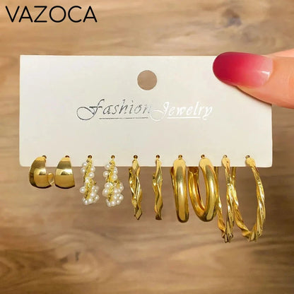 Bohemia Vintage Hoop Earring Set AY 54469