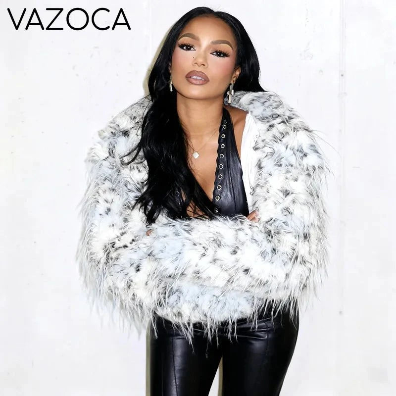 Leopard Fur Plush Coat