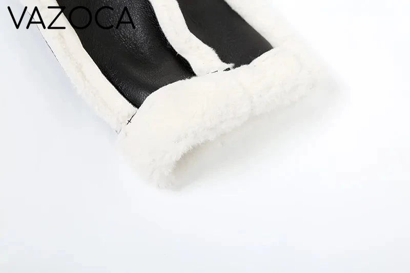 Fur Collar Crop Jacket