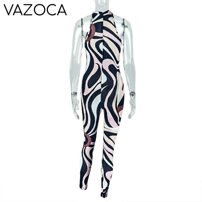 Zebra Print Jumpsuit