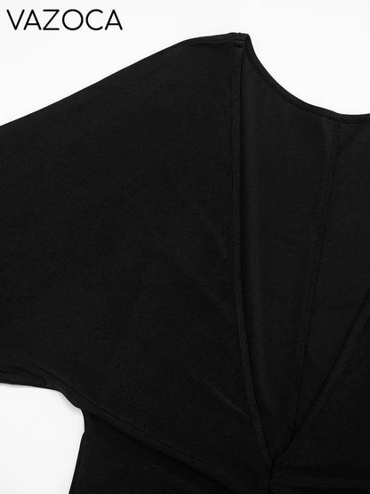 Deep-V Backless Ruched Maxi Dress