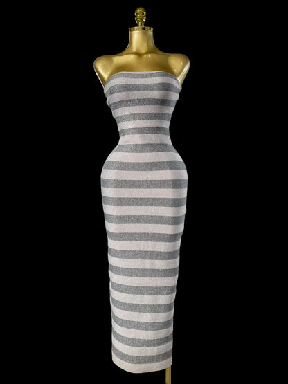 Silver Sequins Bandage Dress