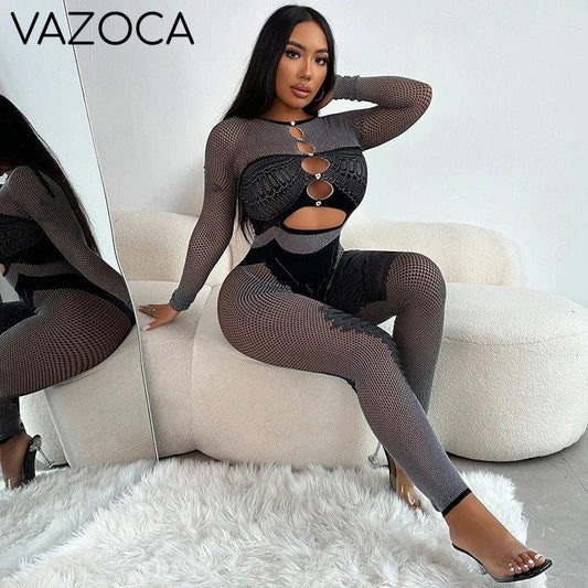 Mesh Cut Out Jumpsuit