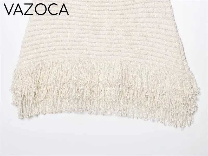 Bella Tassel Knit Cardigan Skirt Set