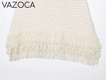 Bella Tassel Knit Cardigan Skirt Set
