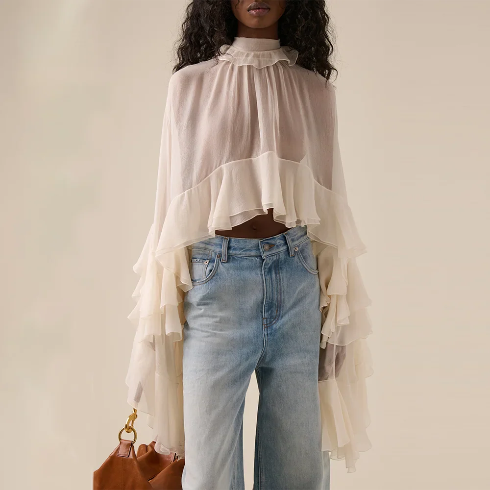 Nina Ruffle Loose Blouse