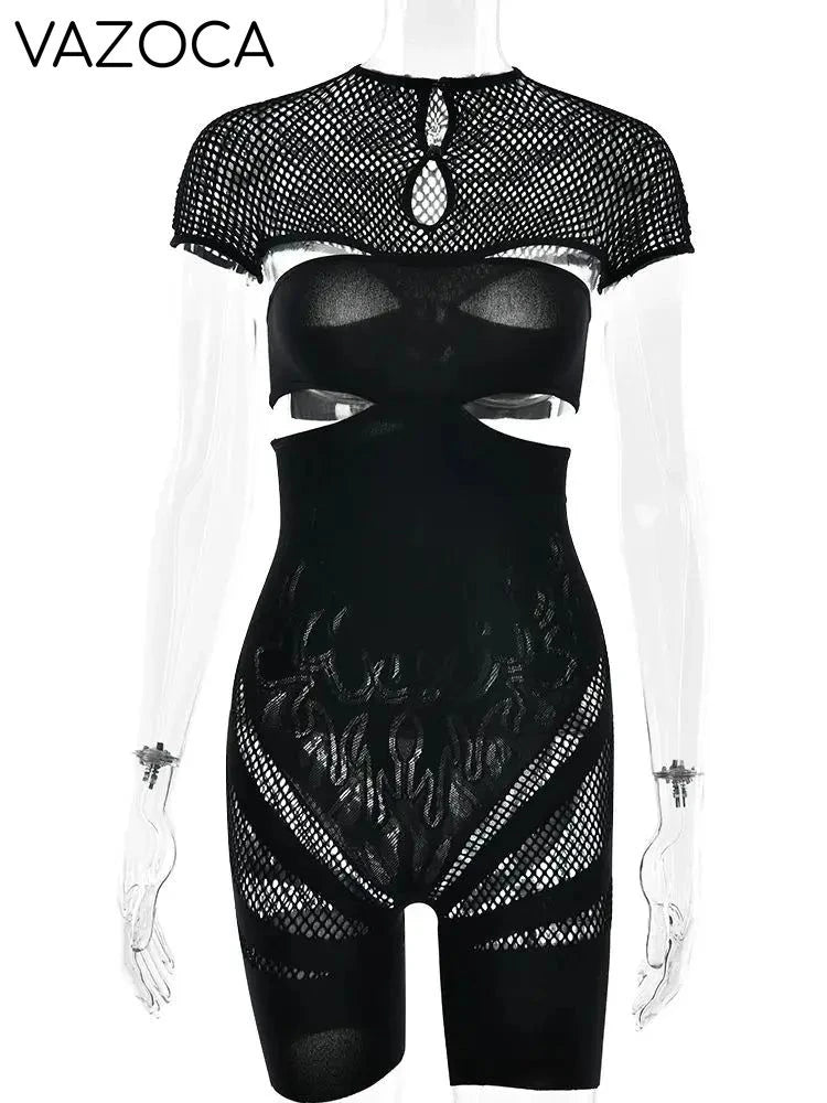 Laurie Mesh Romper