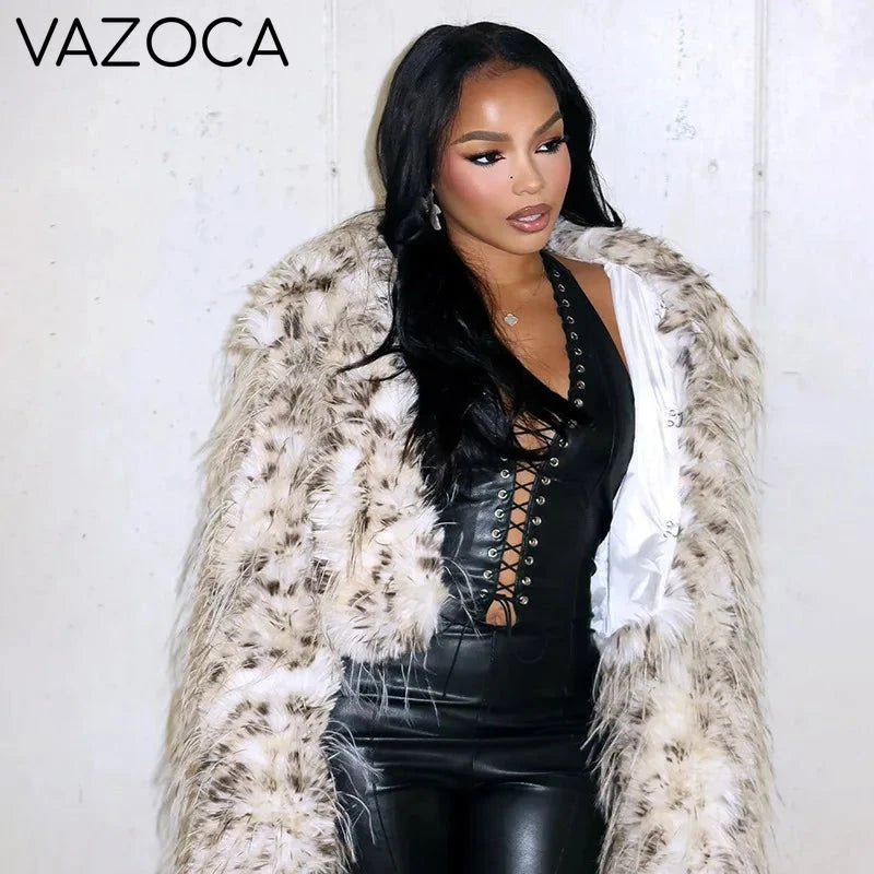 Leopard Fur Plush Coat