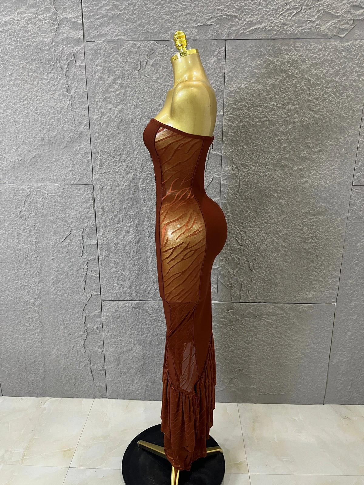 Brownie Asymmetrical Bandage Dress