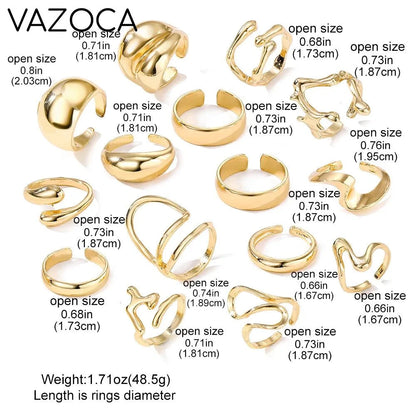 15Pcs Retro Boho Rings Set