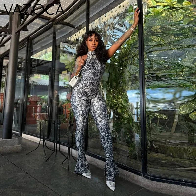 Halter Flare Jumpsuit