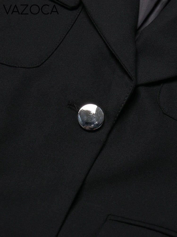 Notched Collar Belt Temperament Blazer