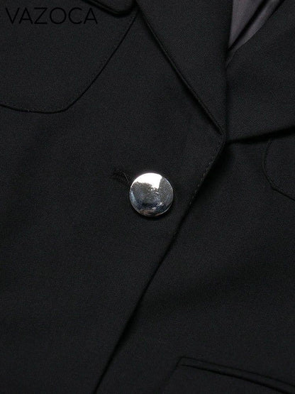 Notched Collar Belt Temperament Blazer