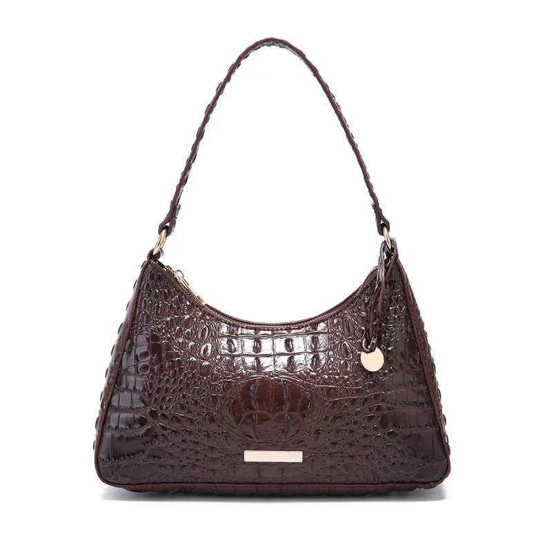 Reptile Luxe Shoulder Handbag