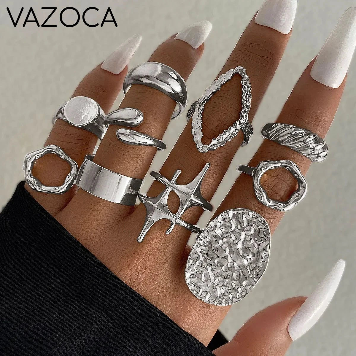15Pcs Retro Boho Rings Set 04