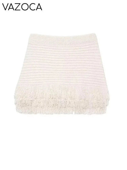 Bella Tassel Knit Cardigan Skirt Set