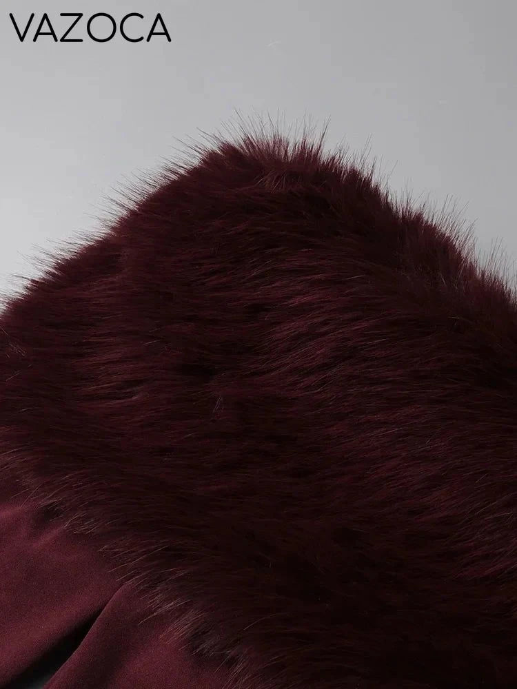 Lorene Fur Maxi Dress