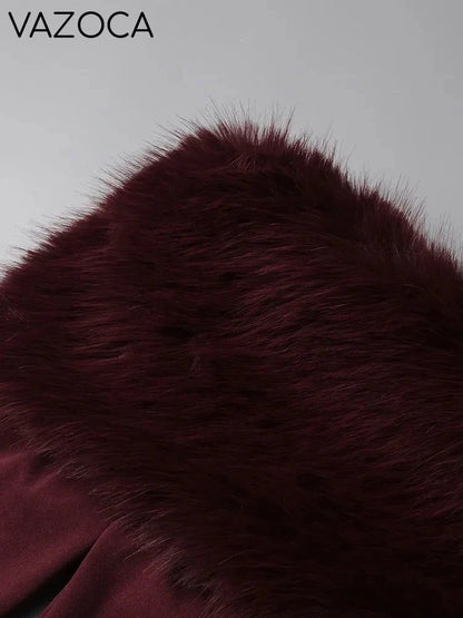 Lorene Fur Maxi Dress