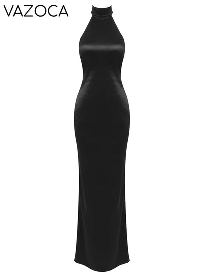 Pearl Backless Maxi Dress