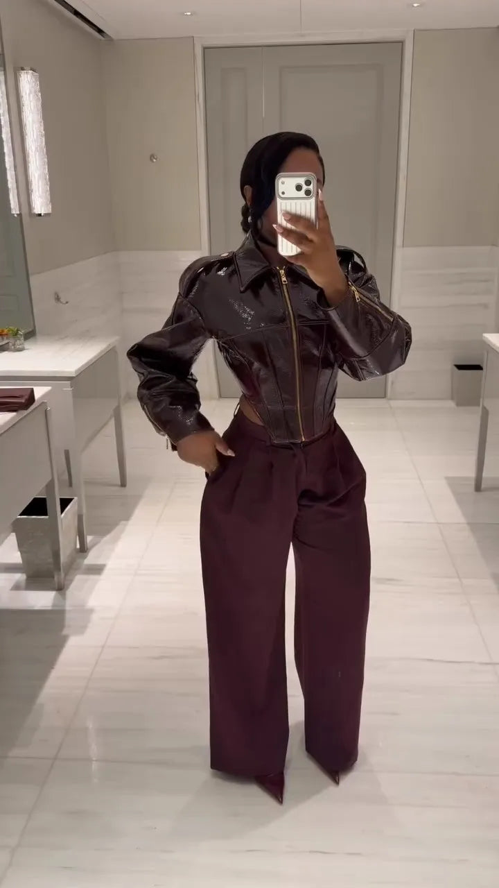 Vintage Leather Biker Jacket