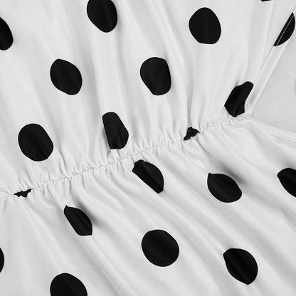 Polka Dot Print Romper +Headscarf