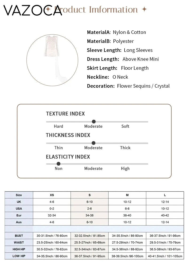Opulent White Sequins Mini Dress