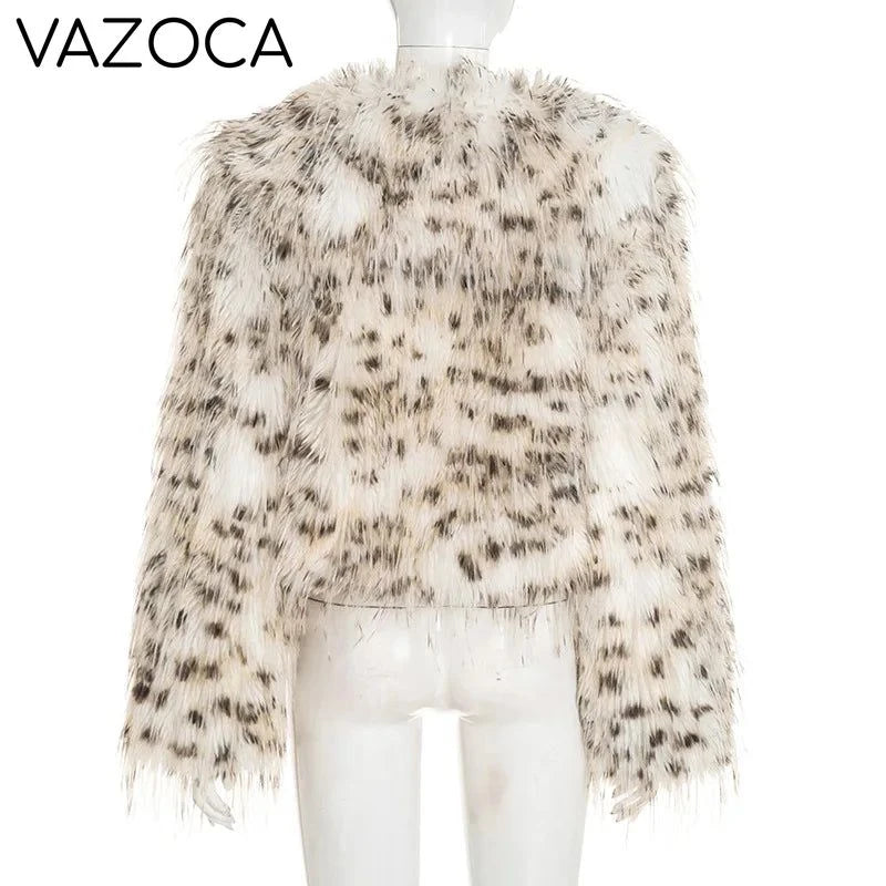 Leopard Fur Plush Coat