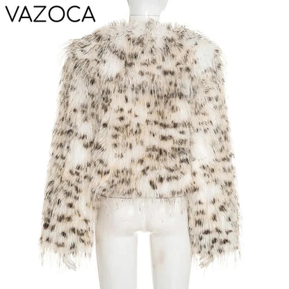 Leopard Fur Plush Coat