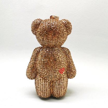 Mini Bear Diamond Clutch Bag