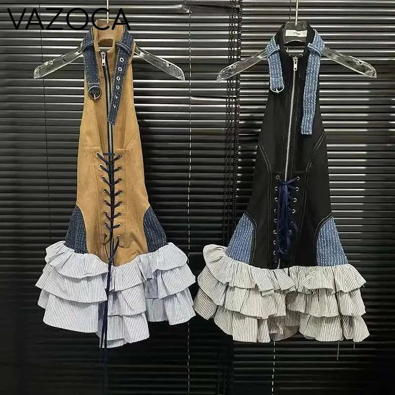Ava Retro Rivet Mini Dress