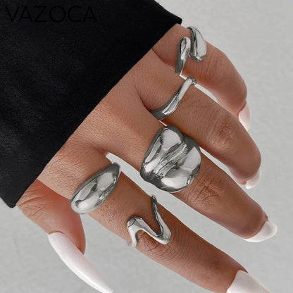 15Pcs Retro Boho Rings Set 06