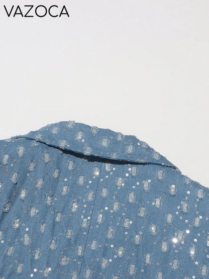 Sashes Denim Trench Coat