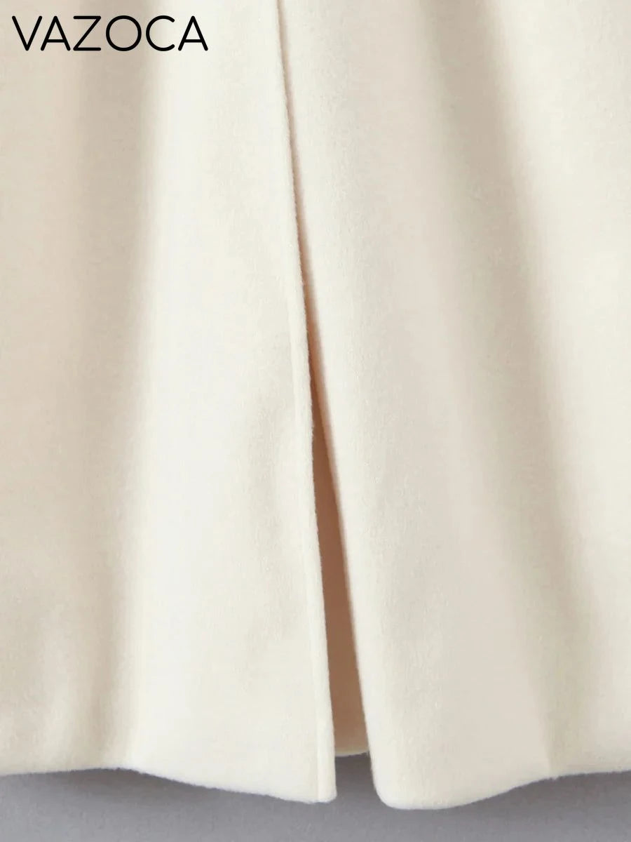 Fur Collar Elegant Trench Coat
