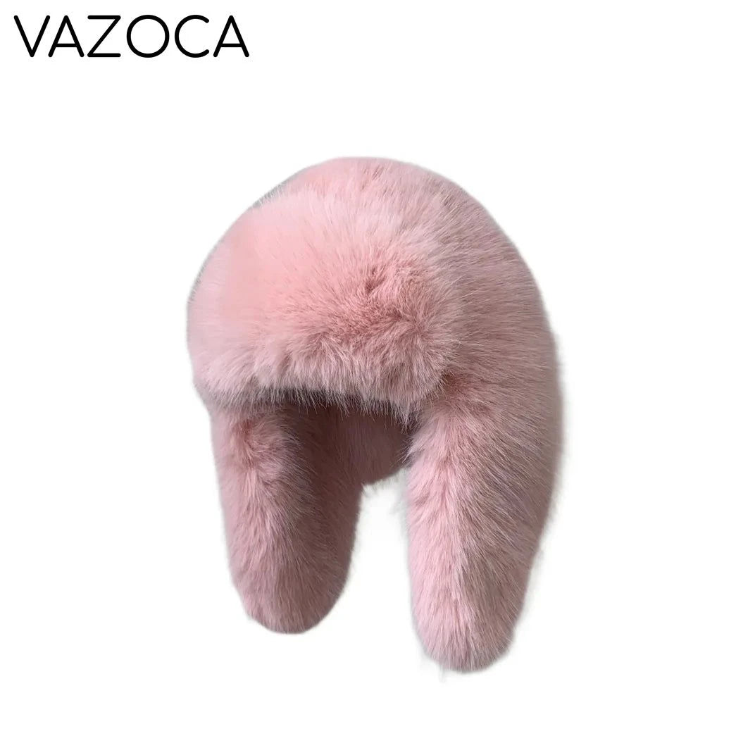 Plush Earflap Fur Hat