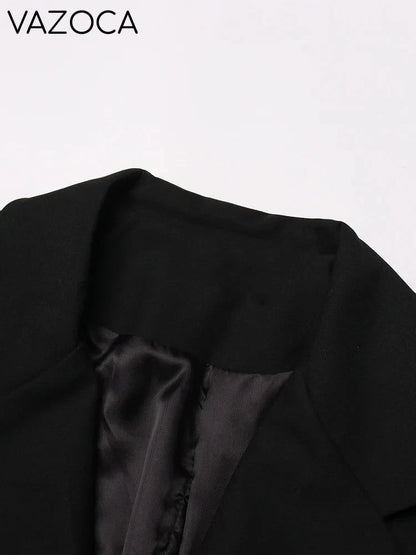 Notched Collar Belt Temperament Blazer