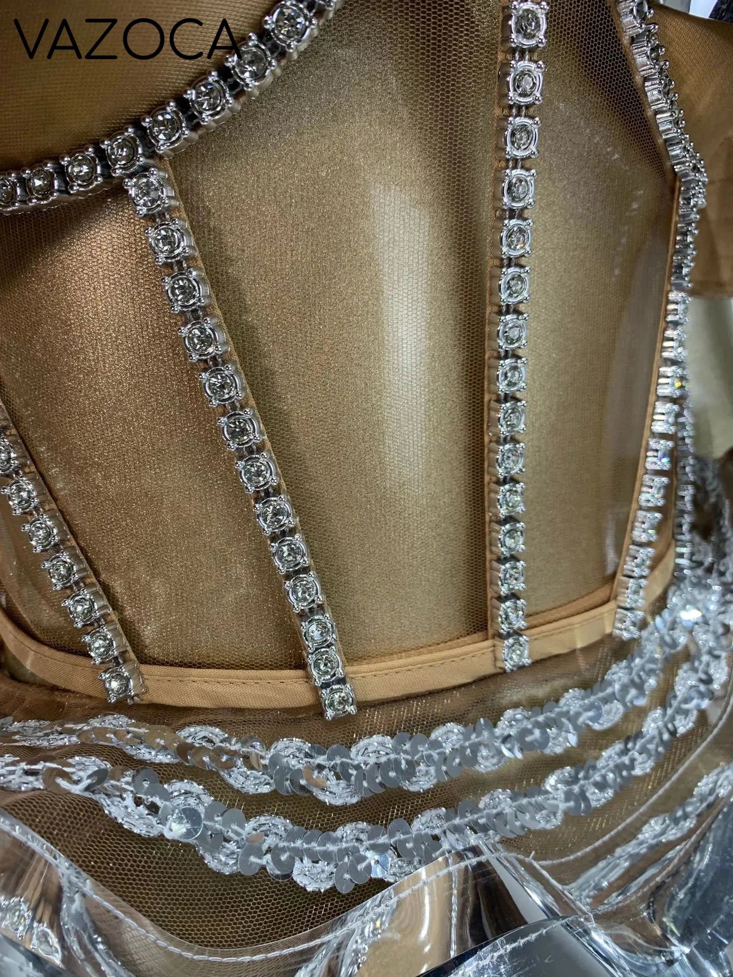 Goddess Crystal Mini Dress