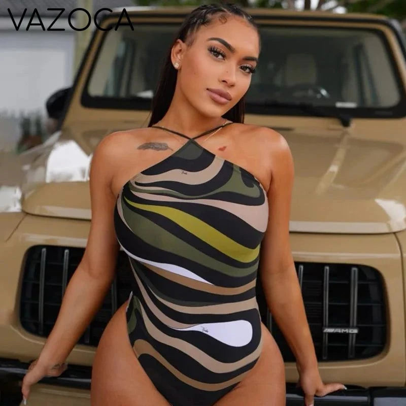 Swirl One-Shoulder Bodysuit