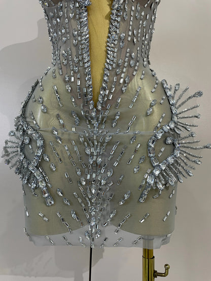 Zenda Mesh Mini Dress