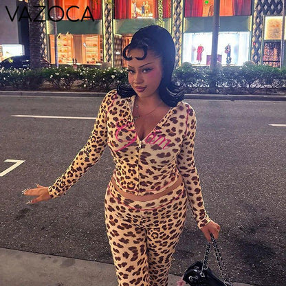 Fierce Leopard Hooded Set