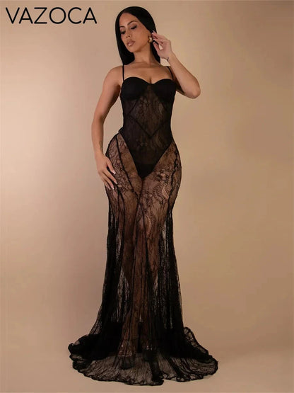 Lya Mesh Maxi Dress