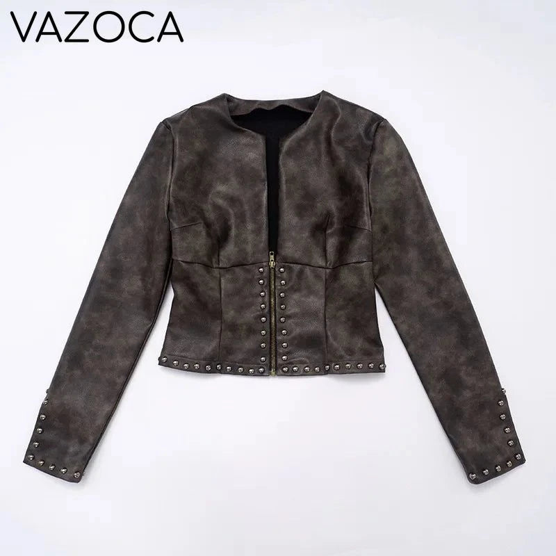 Nia Leather Crop Jacket