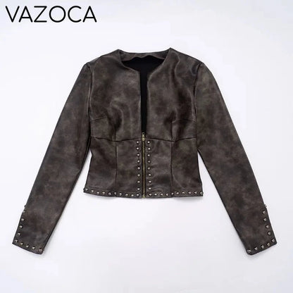 Nia Leather Crop Jacket