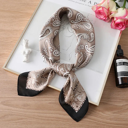Houndstooth Printed Vintage Headscarf 27 68X68CM