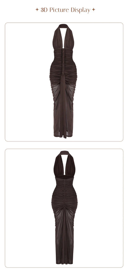 Maria Ruched Maxi Dress