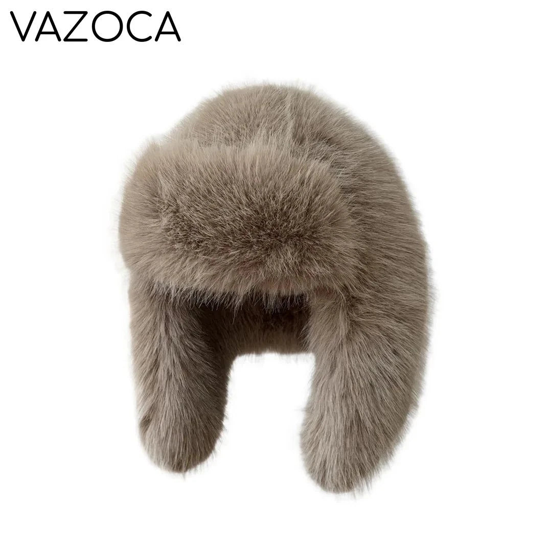 Plush Earflap Fur Hat