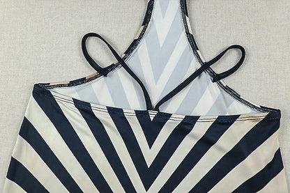 Zebra Print Cut Out Maxi Dress