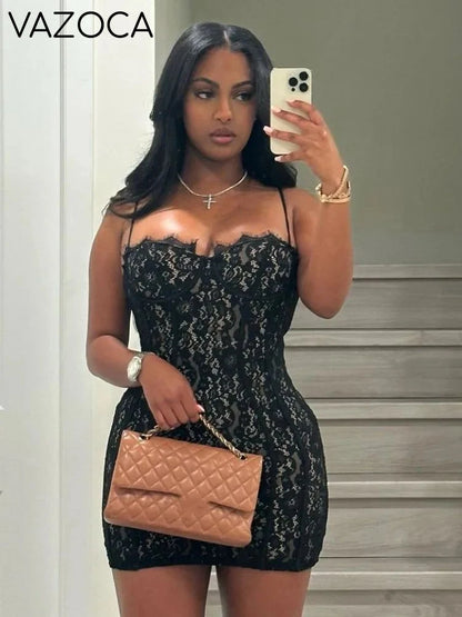 Double Lace Mini Dress