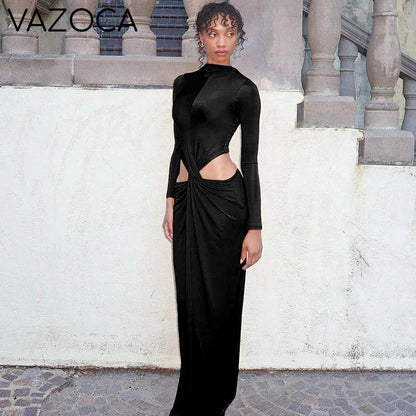 Elegant Twist Cut Out Maxi Dress
