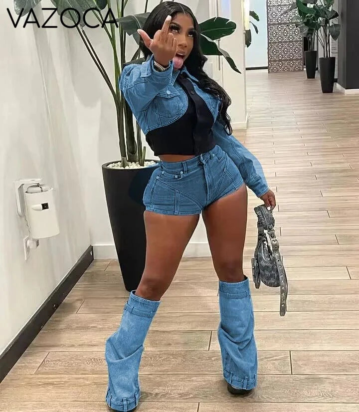 Landi Denim Tracksuit Set
